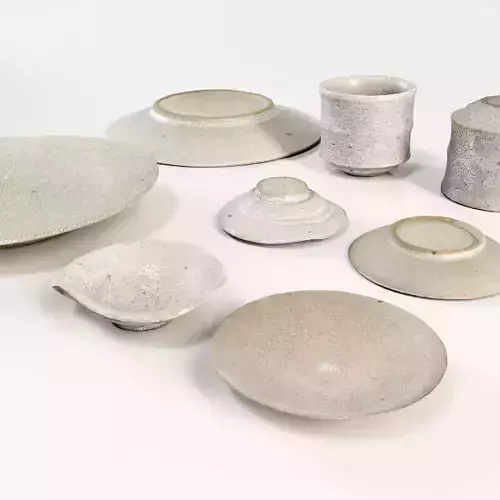 Japanese Tableware Set 4 Low-poly 3D model