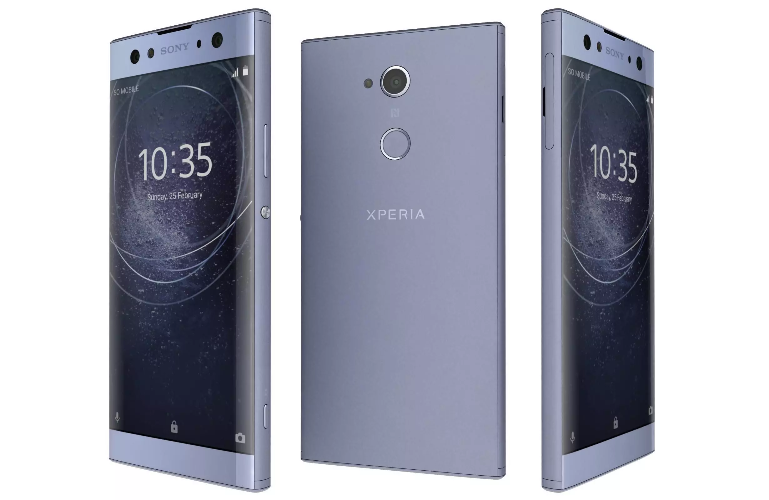 Sony Xperia XA2 Ultra Blue 3D model_0
