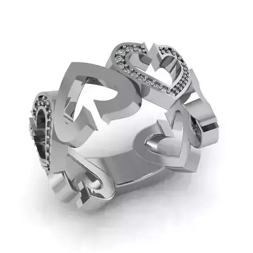 preset heart wedding band