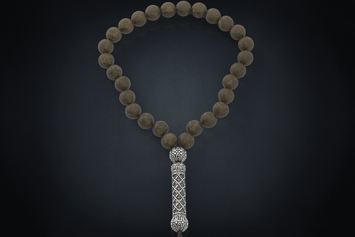 Beads bracelet with patterns 306 3D print model_2