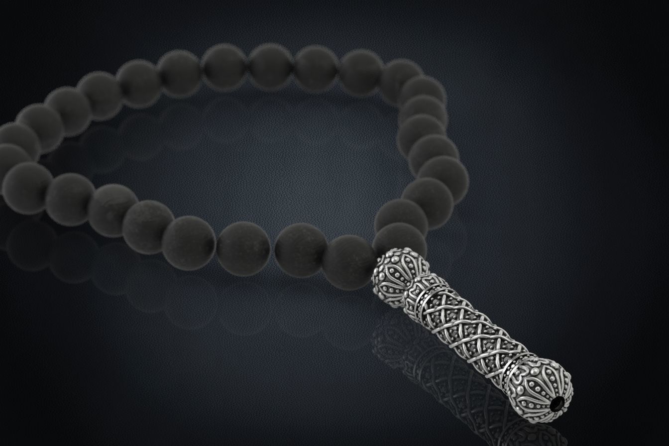 Beads bracelet with patterns 306 3D print model_6