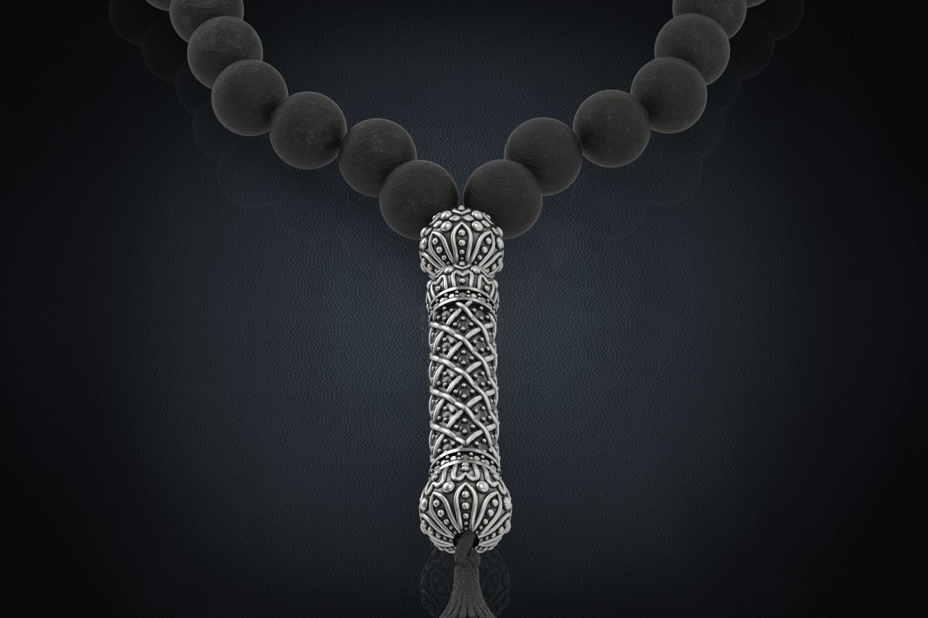 Beads bracelet with patterns 306 3D print model_3