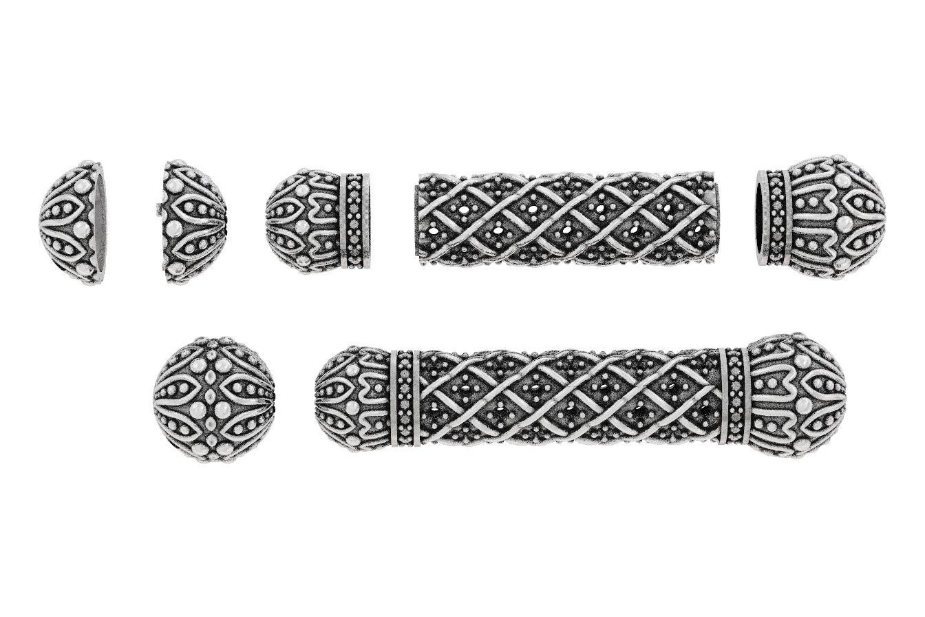 Beads bracelet with patterns 306 3D print model_9