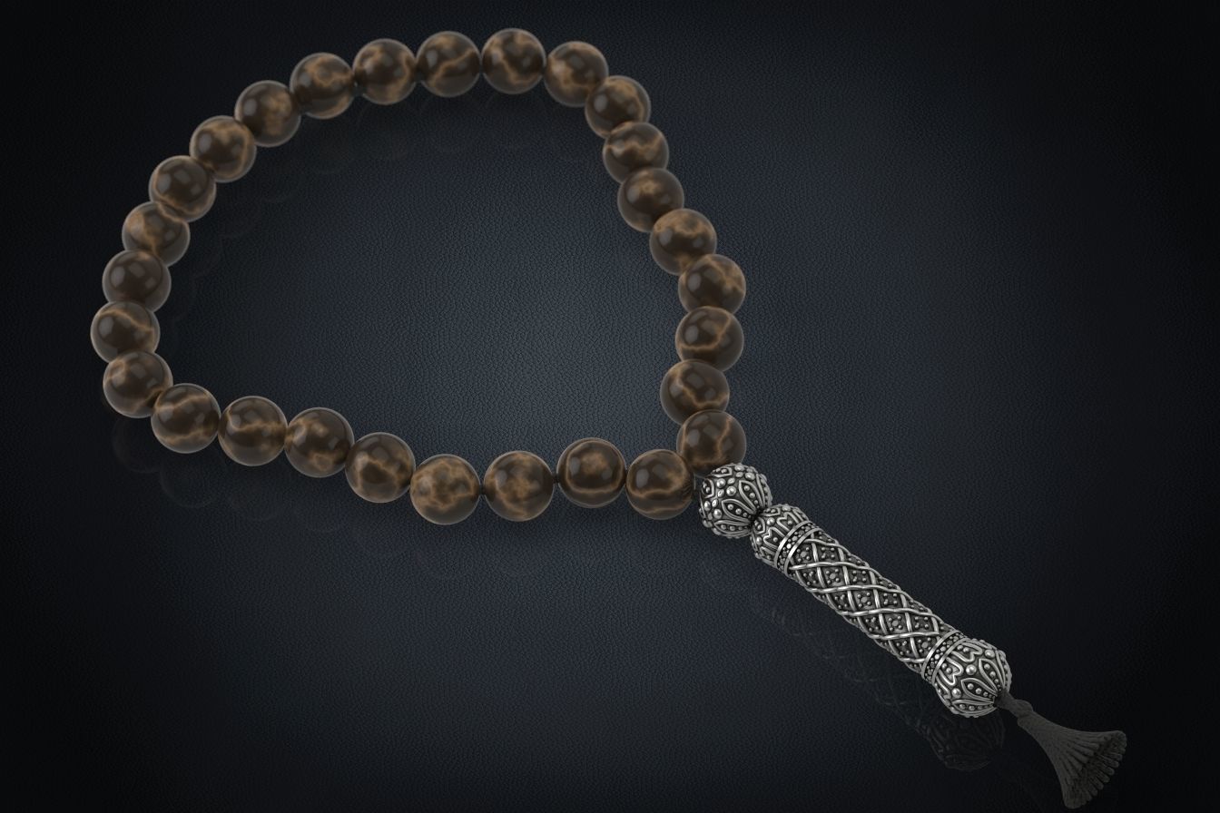 Beads bracelet with patterns 306 3D print model_5