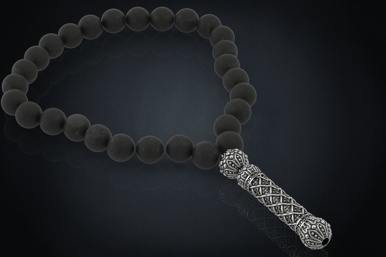 Beads bracelet with patterns 306 3D print model_7