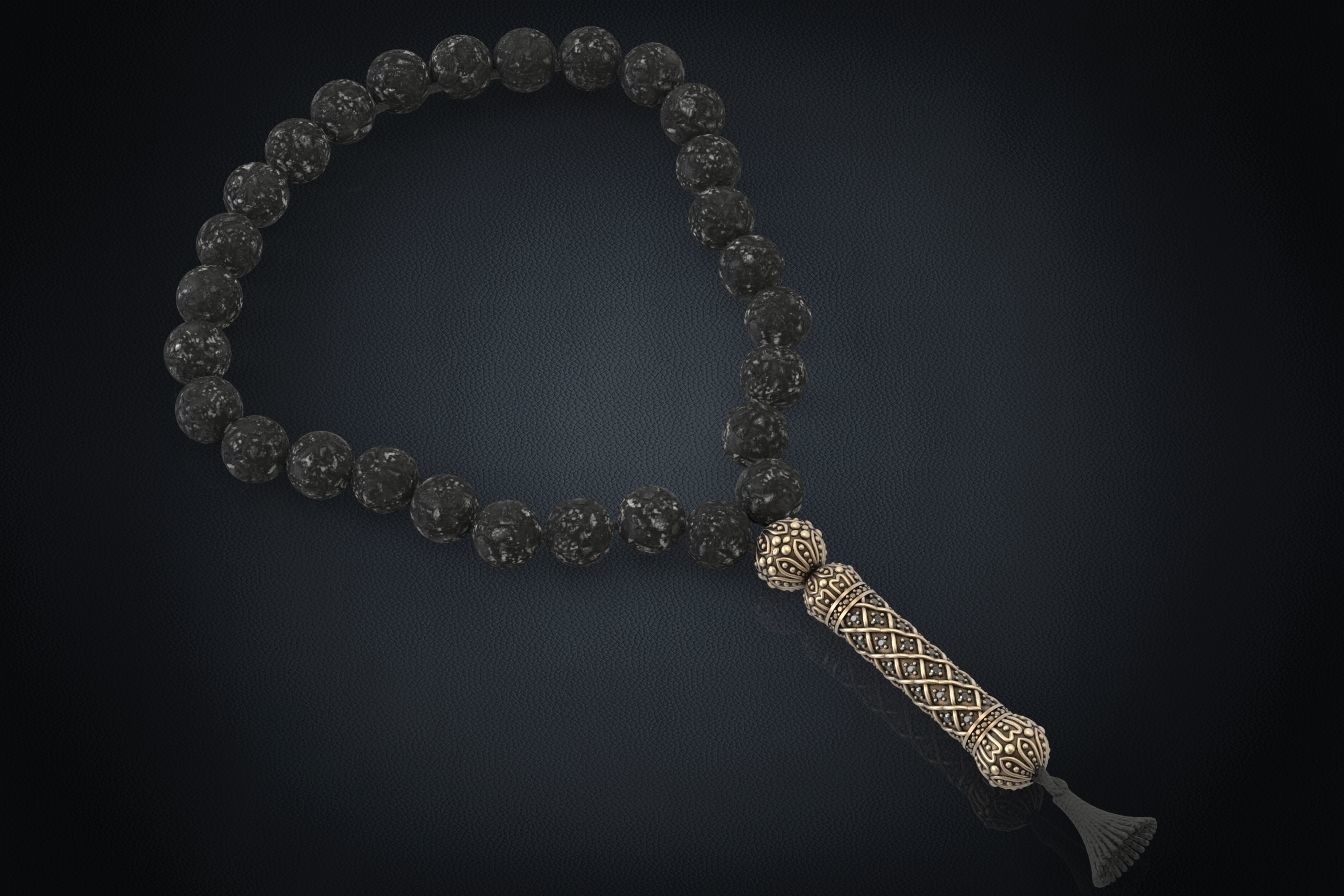 Beads bracelet with patterns 306 3D print model_4