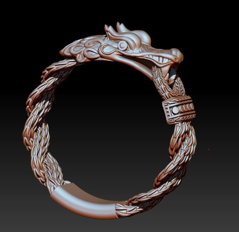 Ring dragon 3D print model_2
