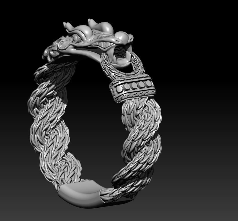 Ring dragon 3D print model_1