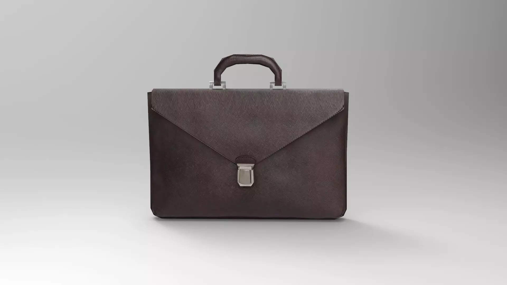 3d Lowpoly Briefcase model leather Low-poly 3D model_0