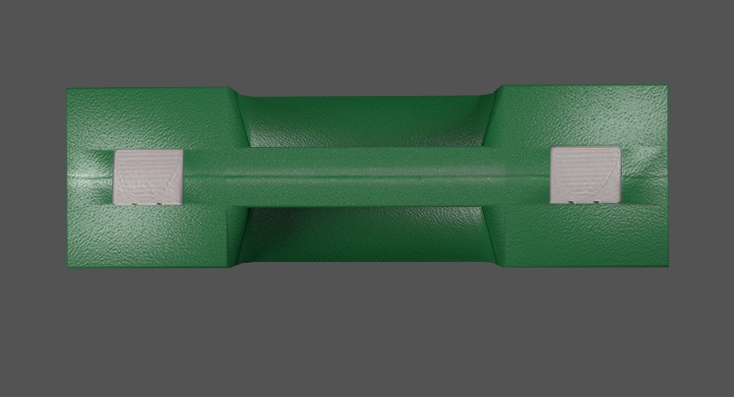First Aid Kit Plastic Green Low-poly 3D model_4