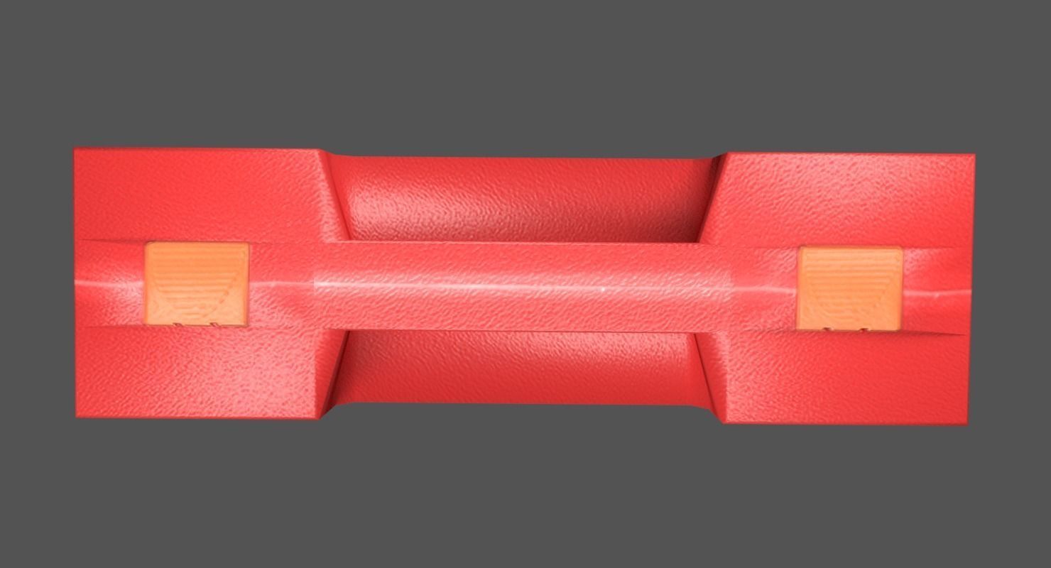 First Aid Kit Plastic Red Low-poly 3D model_4