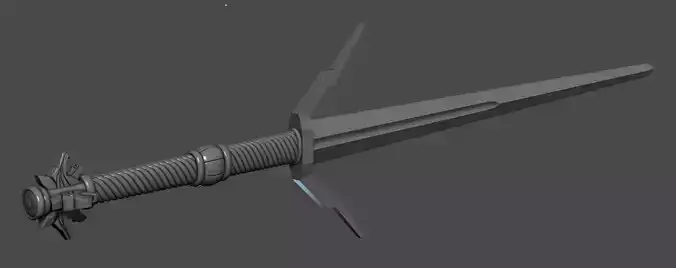 Grandmaster Witcher Wolven Silver Sword 3D printable Model 3D print model