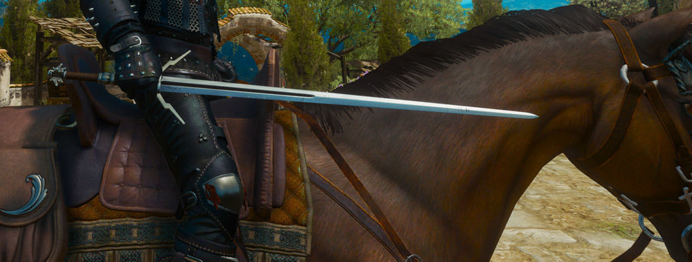 Grandmaster Witcher Wolven Silver Sword 3D printable Model 3D print model_2