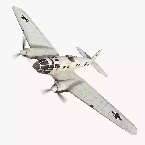 Heinkel He 111 L Low-poly 3D model