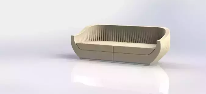 modern shell sofa Free 3D model