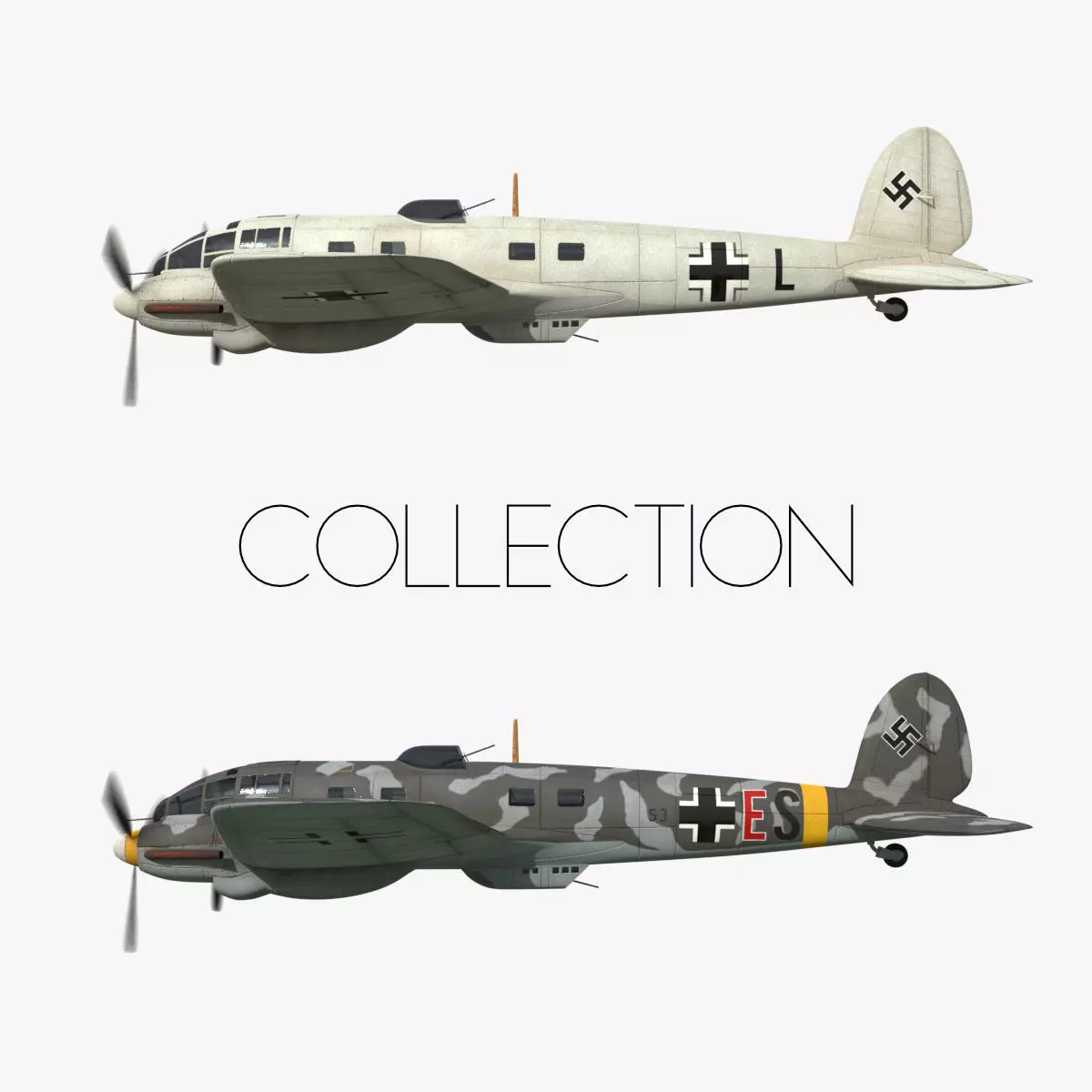 Heinkel He 111 - Norway Collection Low-poly 3D model_0