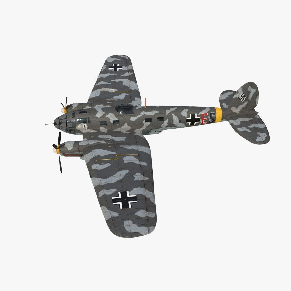 Heinkel He 111 - Norway Collection Low-poly 3D model_13