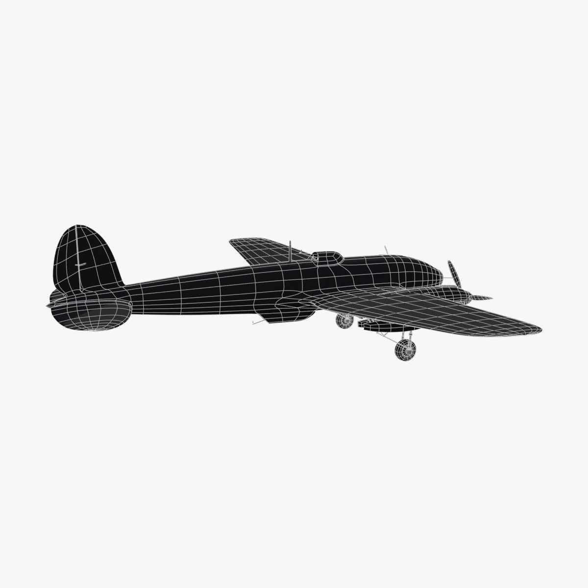 Heinkel He 111 - Norway Collection Low-poly 3D model_26