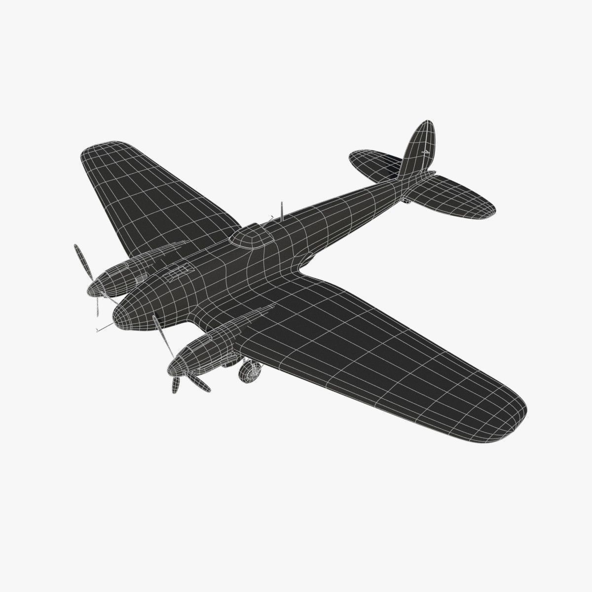 Heinkel He 111 - Norway Collection Low-poly 3D model_22