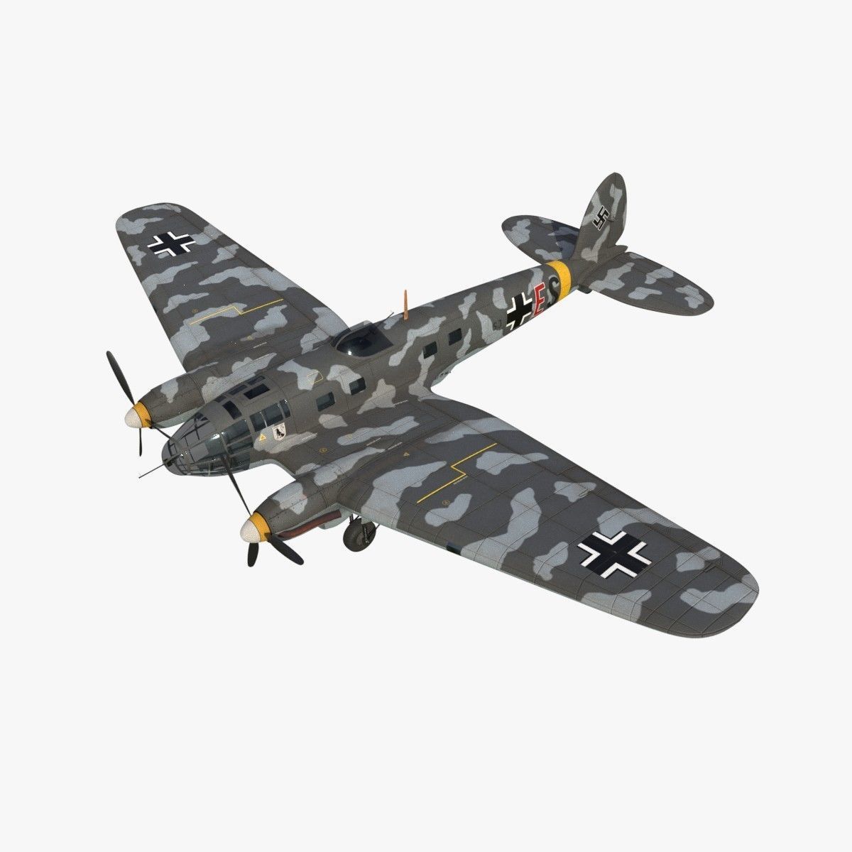 Heinkel He 111 - Norway Collection Low-poly 3D model_12
