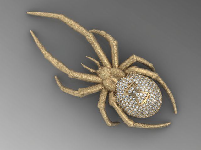 Pendant spider 3D print model_2