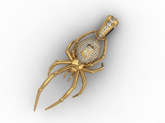 Pendant spider 3D print model_1