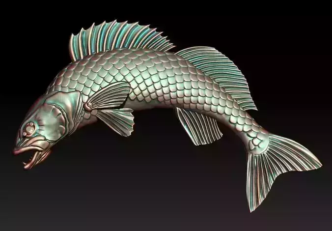 Pendant toothbrush fish