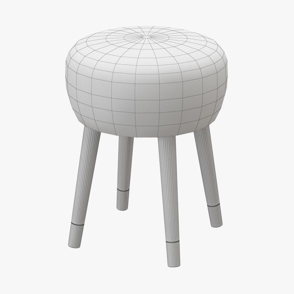 Mongolian lamb stool 3D model_4