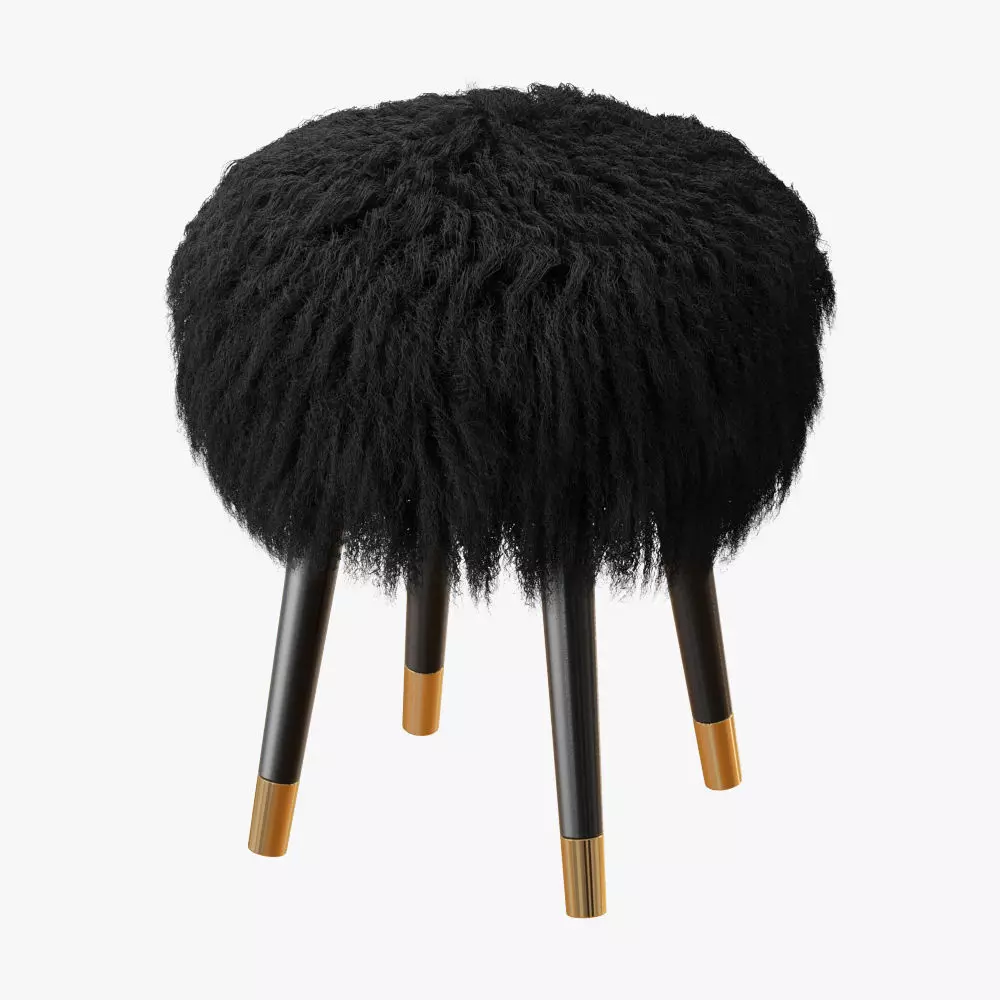 Mongolian lamb stool 3D model_0