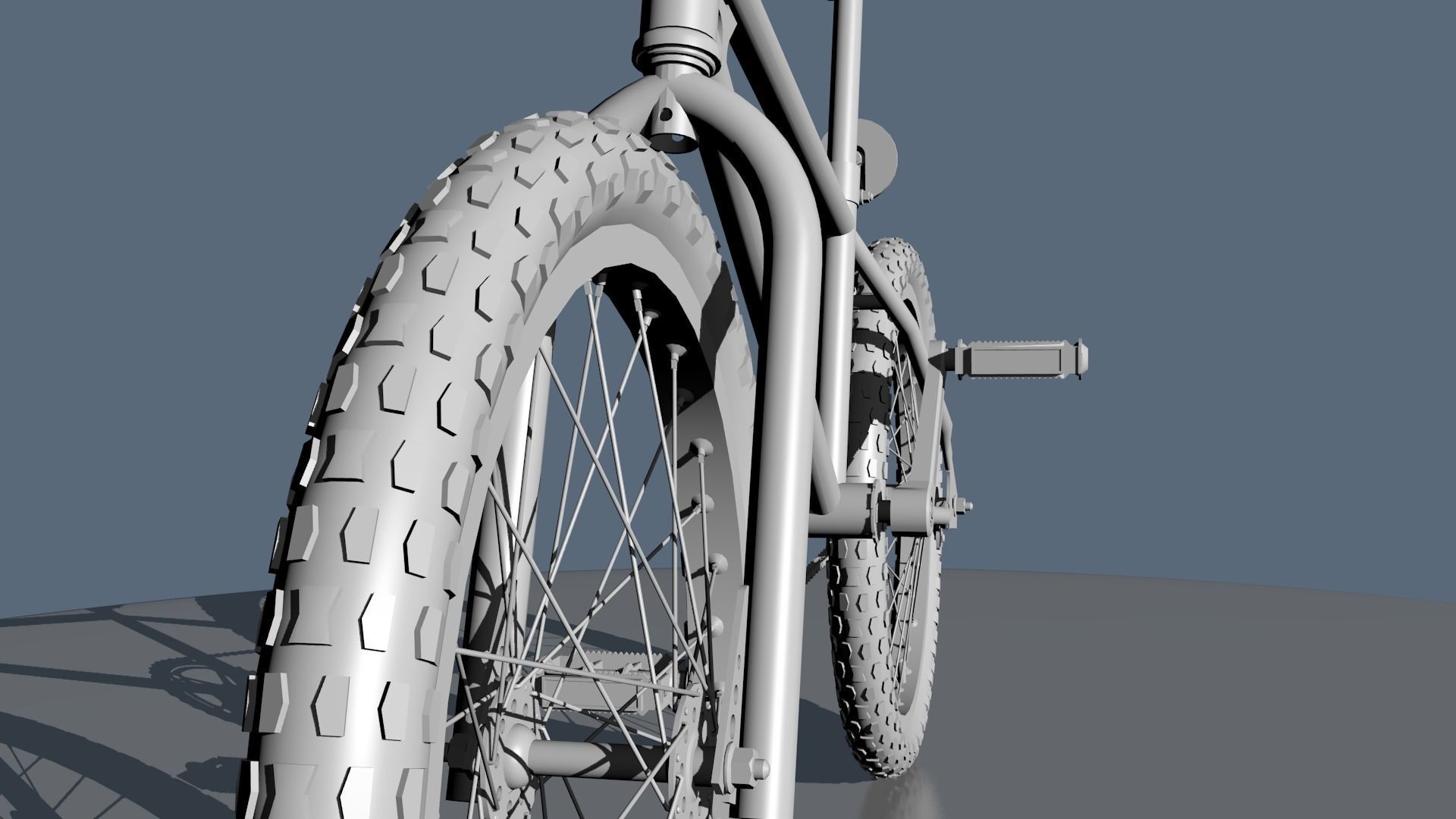 BMX bike Low-poly 3D model_6