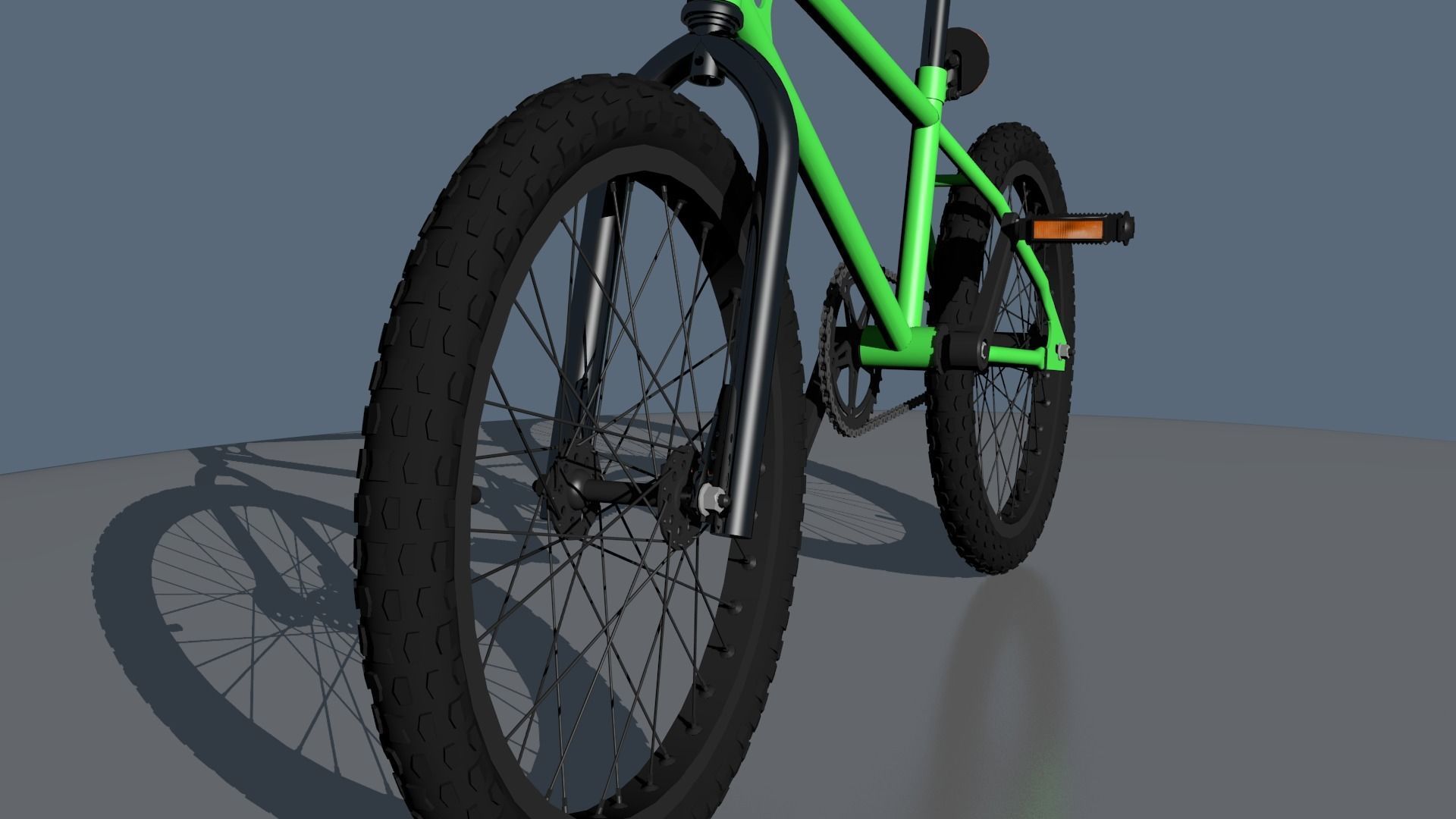 BMX bike Low-poly 3D model_3