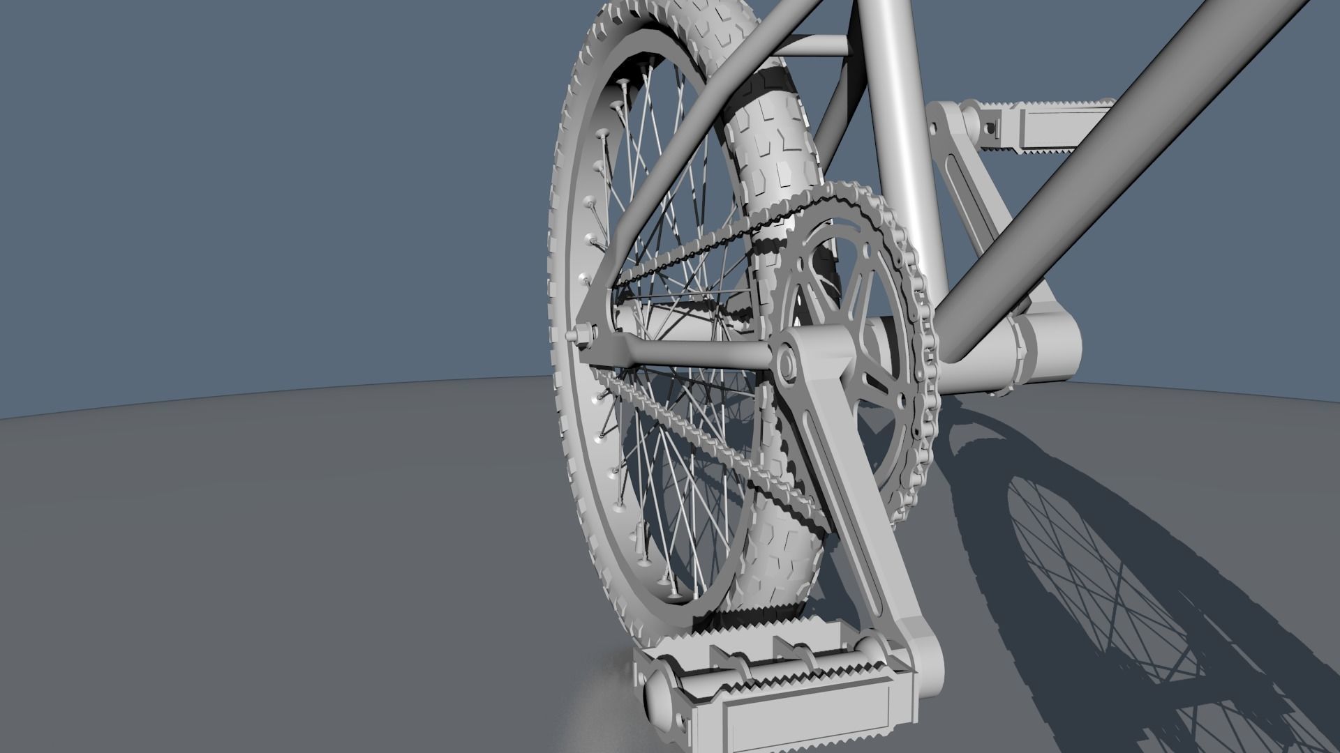 BMX bike Low-poly 3D model_7