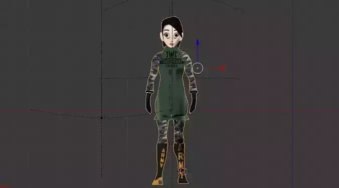 my army girl frd Free low-poly 3D model