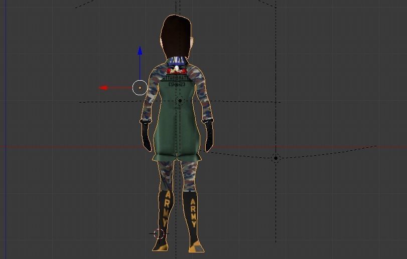 my army girl frd Free low-poly 3D model_2