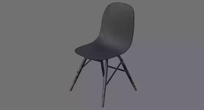 Chair 1B Low-poly 3D model