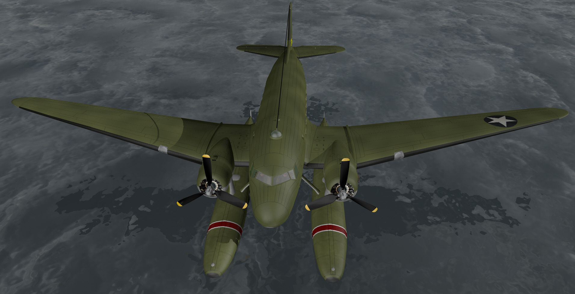 Douglas XC-47C Floatplane 3D model_5