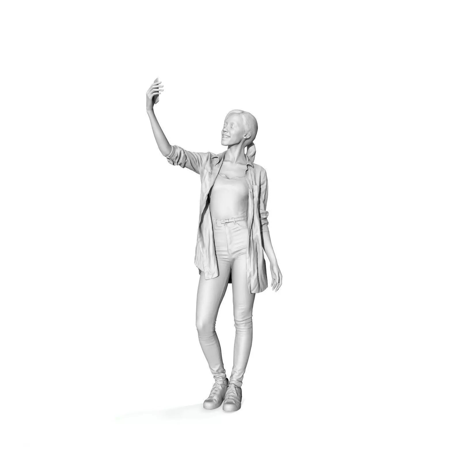 Smiling Woman Taking a Selfie  CWom0340-HD2-O02P01-S 3D Model 3D model_47