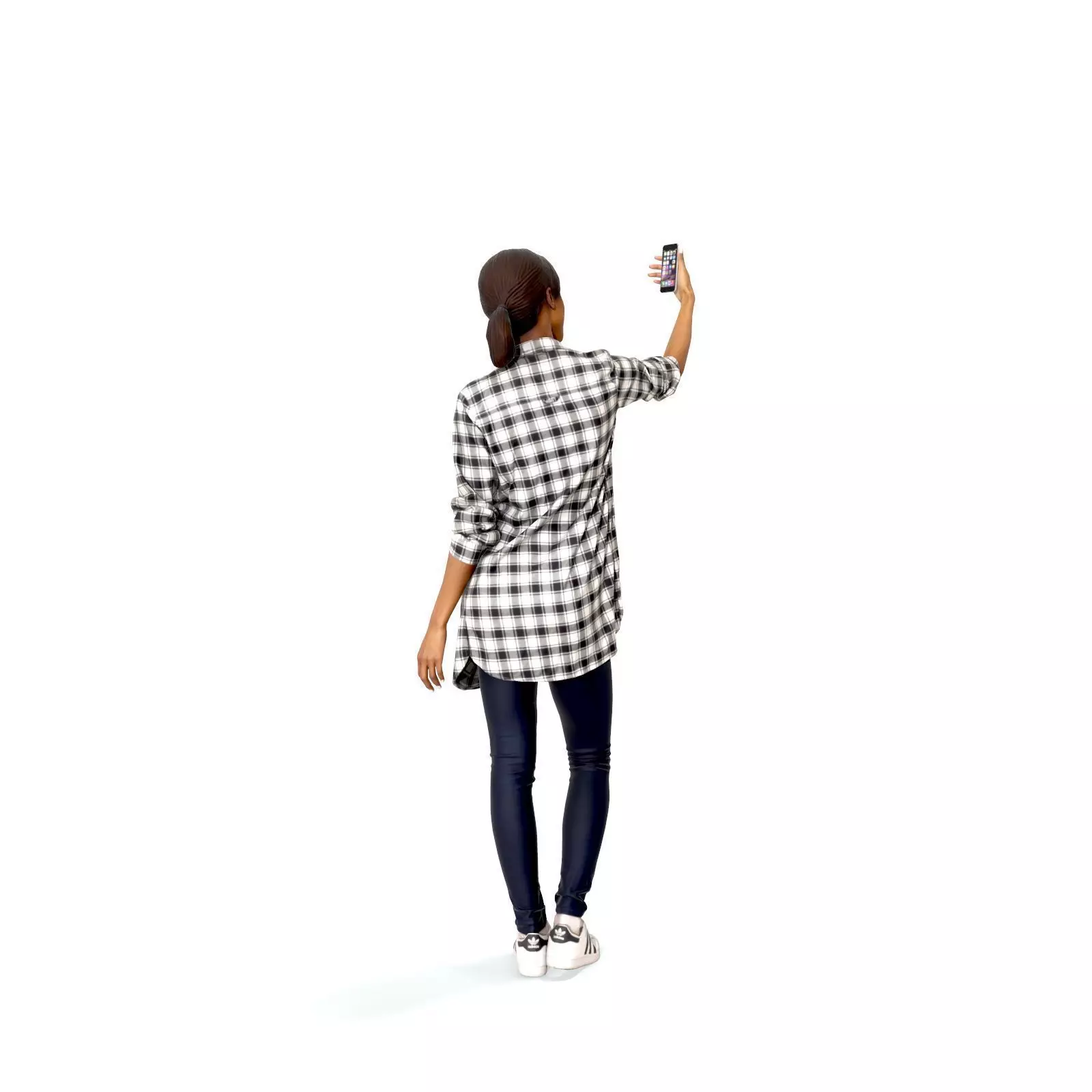 Smiling Woman Taking a Selfie  CWom0340-HD2-O02P01-S 3D Model 3D model_9