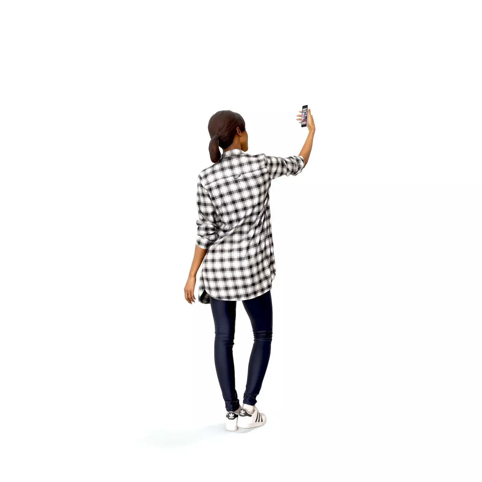 Smiling Woman Taking a Selfie  CWom0340-HD2-O02P01-S 3D Model 3D model_22
