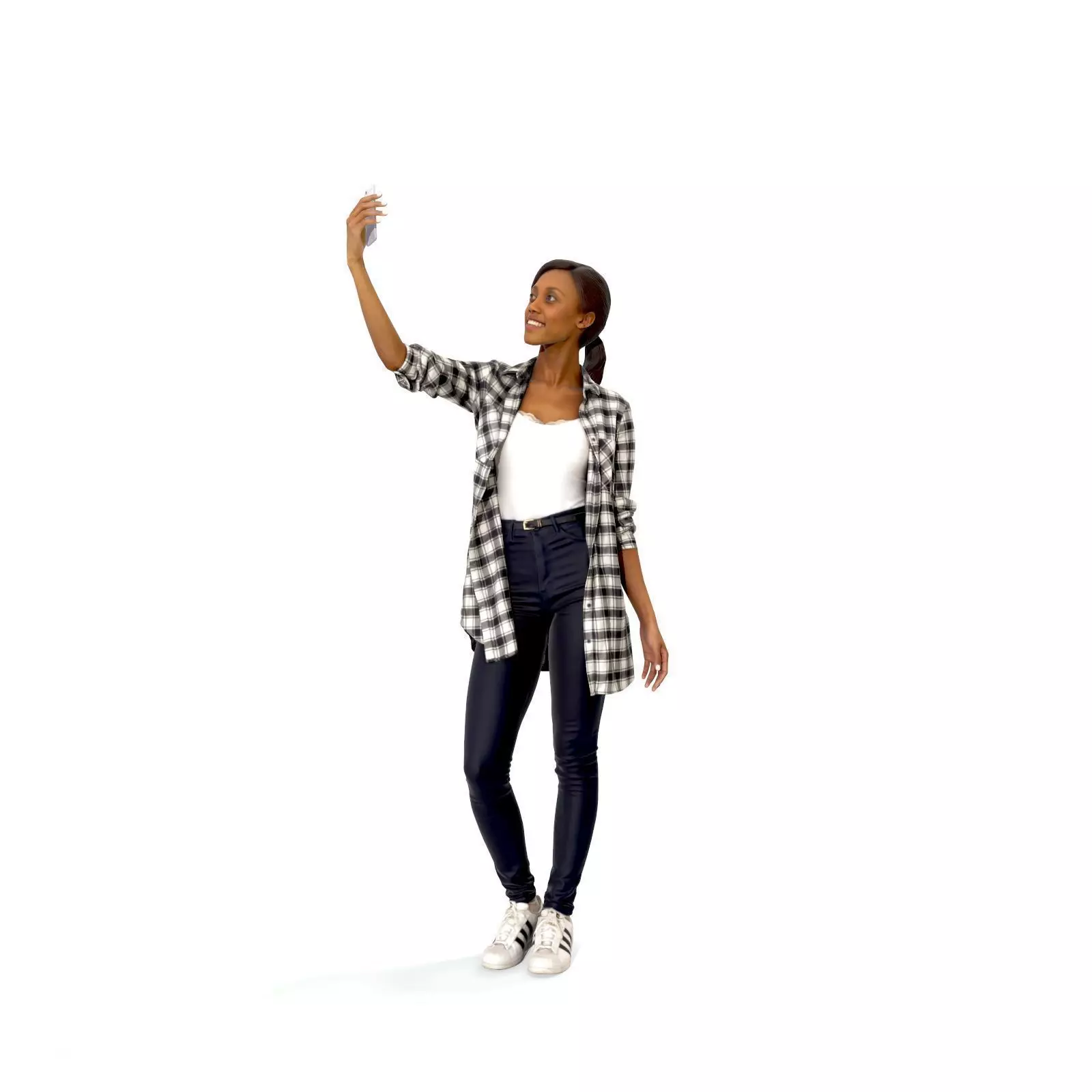 Smiling Woman Taking a Selfie  CWom0340-HD2-O02P01-S 3D Model 3D model_71