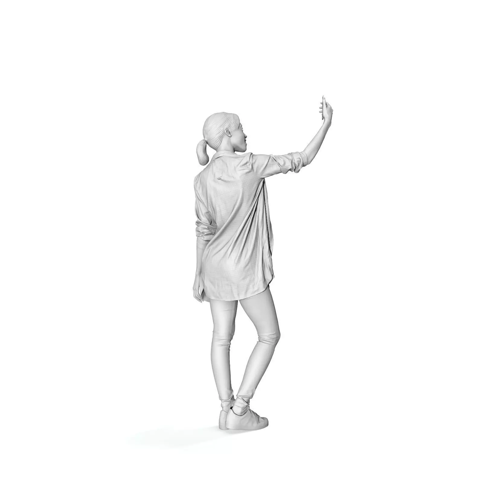 Smiling Woman Taking a Selfie  CWom0340-HD2-O02P01-S 3D Model 3D model_64