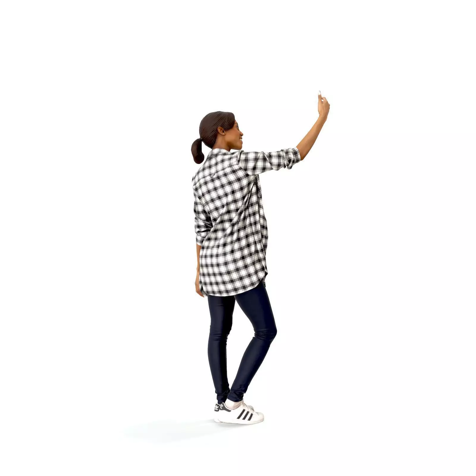 Smiling Woman Taking a Selfie  CWom0340-HD2-O02P01-S 3D Model 3D model_65