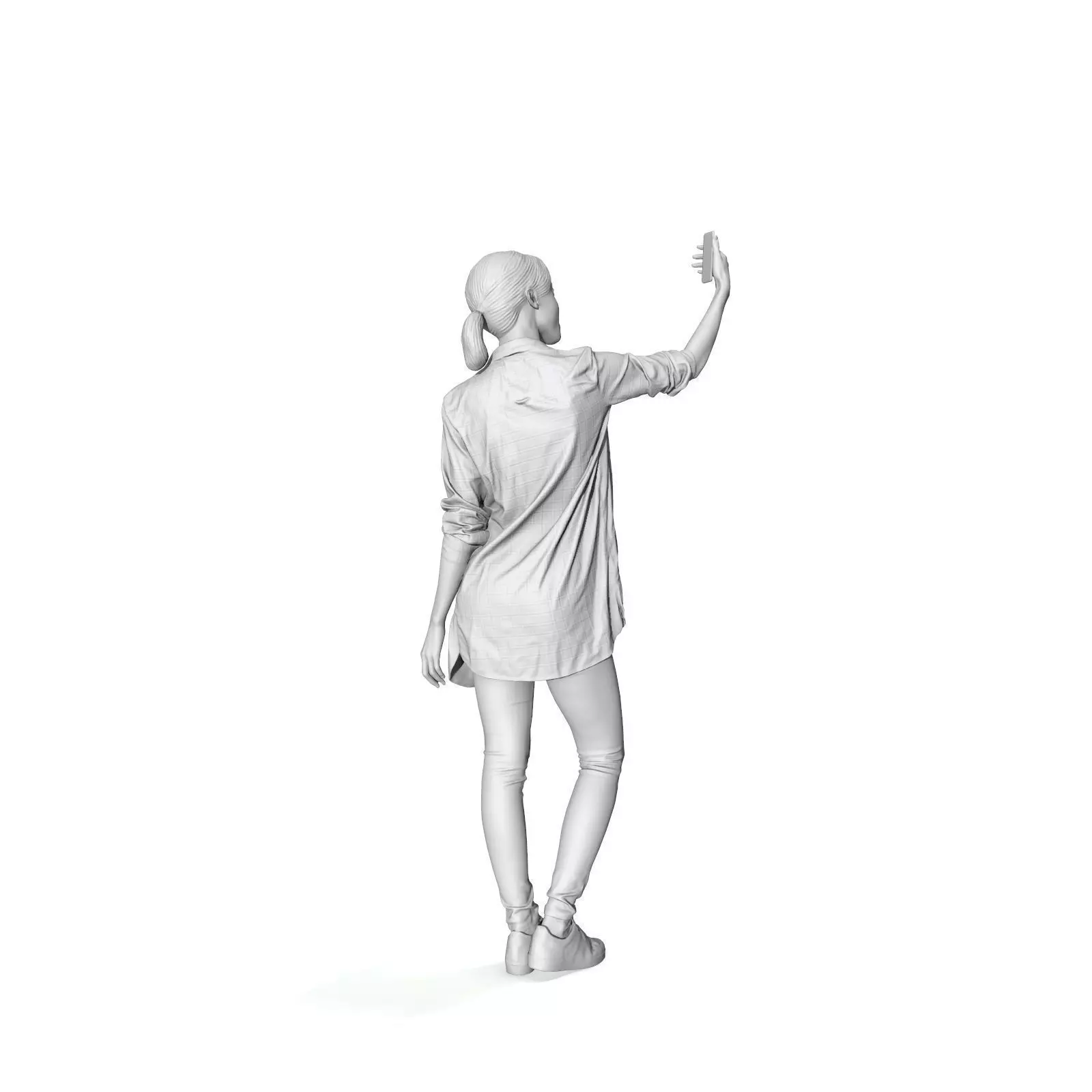 Smiling Woman Taking a Selfie  CWom0340-HD2-O02P01-S 3D Model 3D model_12