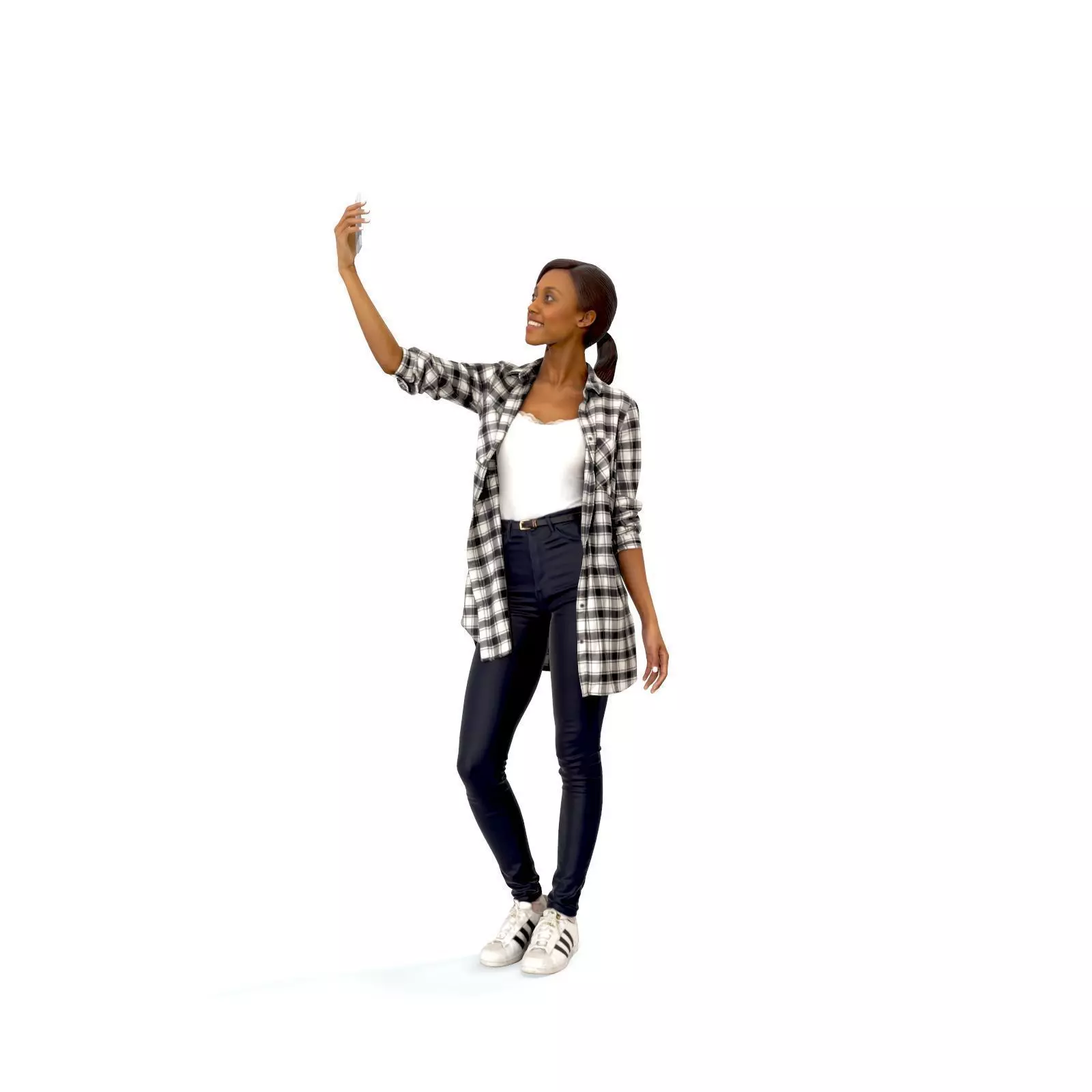 Smiling Woman Taking a Selfie  CWom0340-HD2-O02P01-S 3D Model 3D model_26