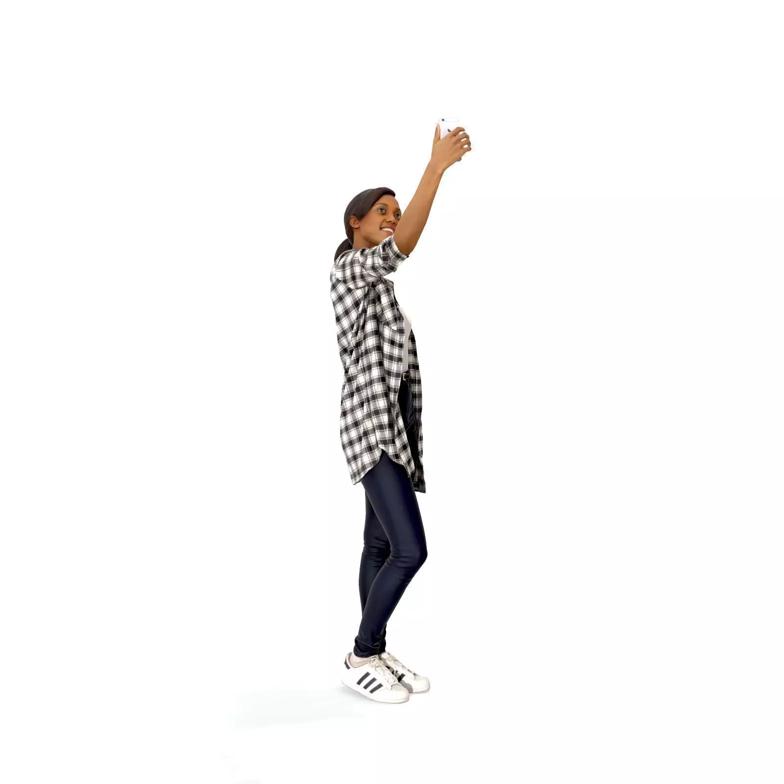 Smiling Woman Taking a Selfie  CWom0340-HD2-O02P01-S 3D Model 3D model_66