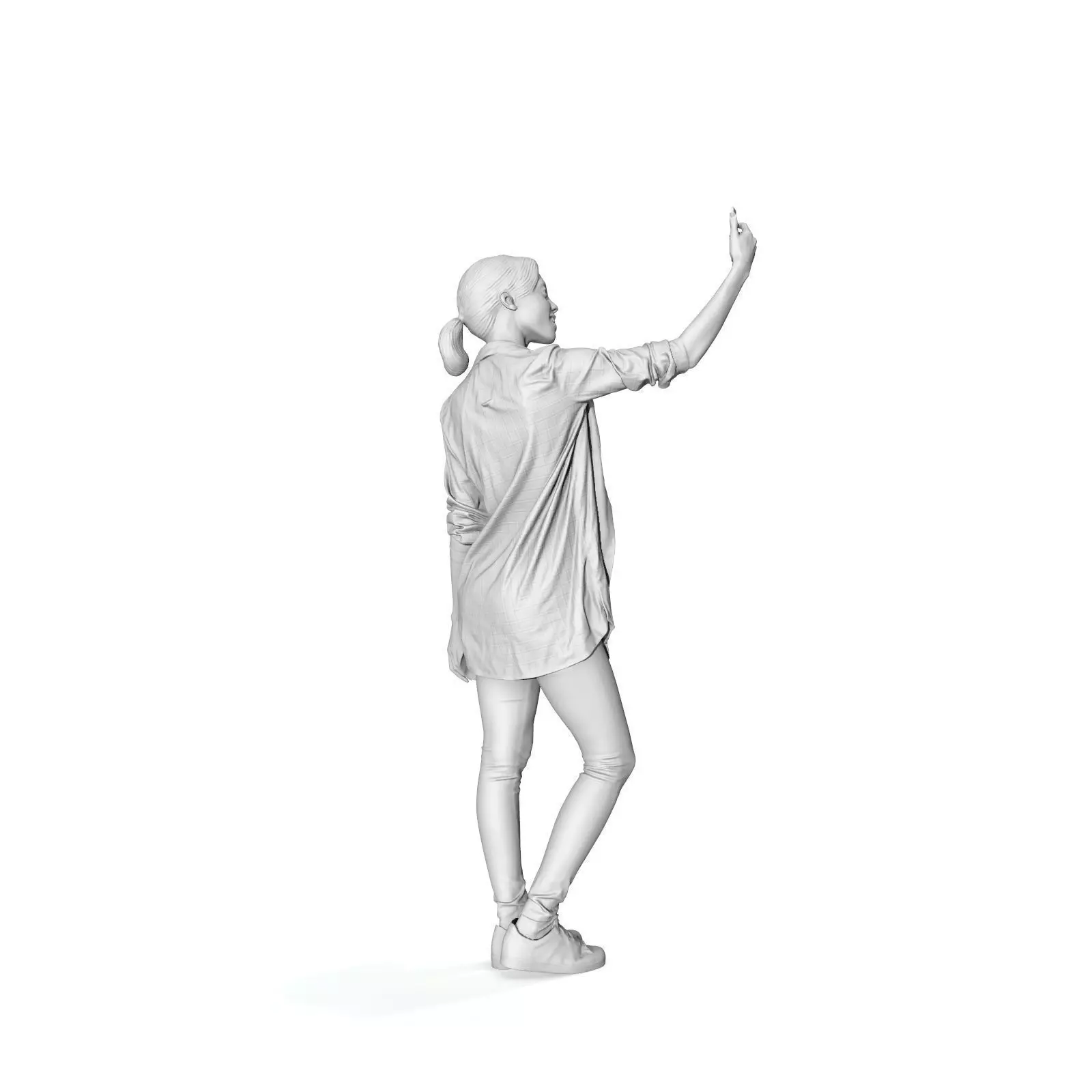 Smiling Woman Taking a Selfie  CWom0340-HD2-O02P01-S 3D Model 3D model_63