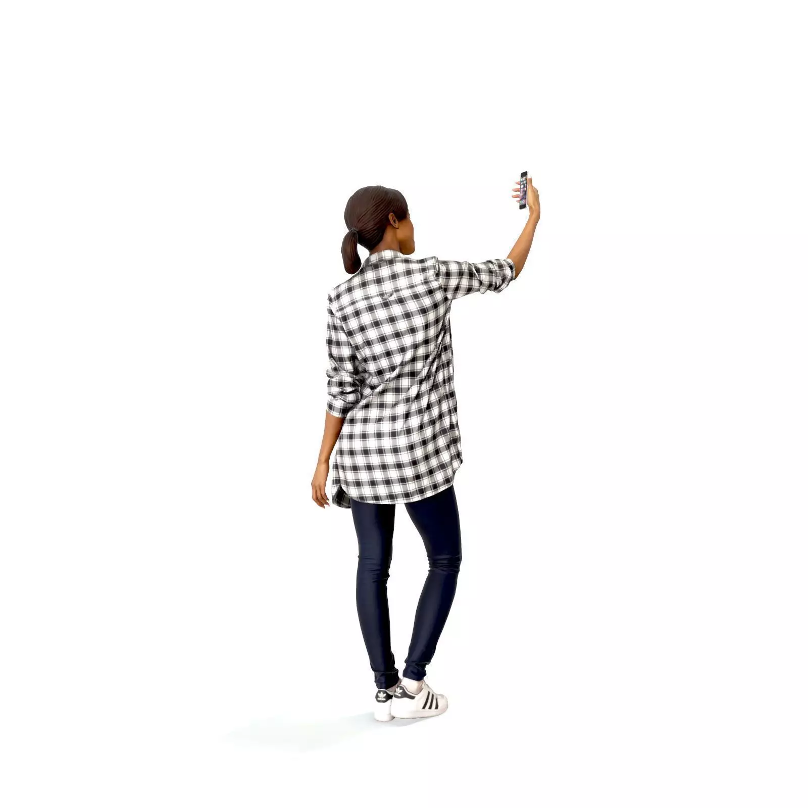 Smiling Woman Taking a Selfie  CWom0340-HD2-O02P01-S 3D Model 3D model_31