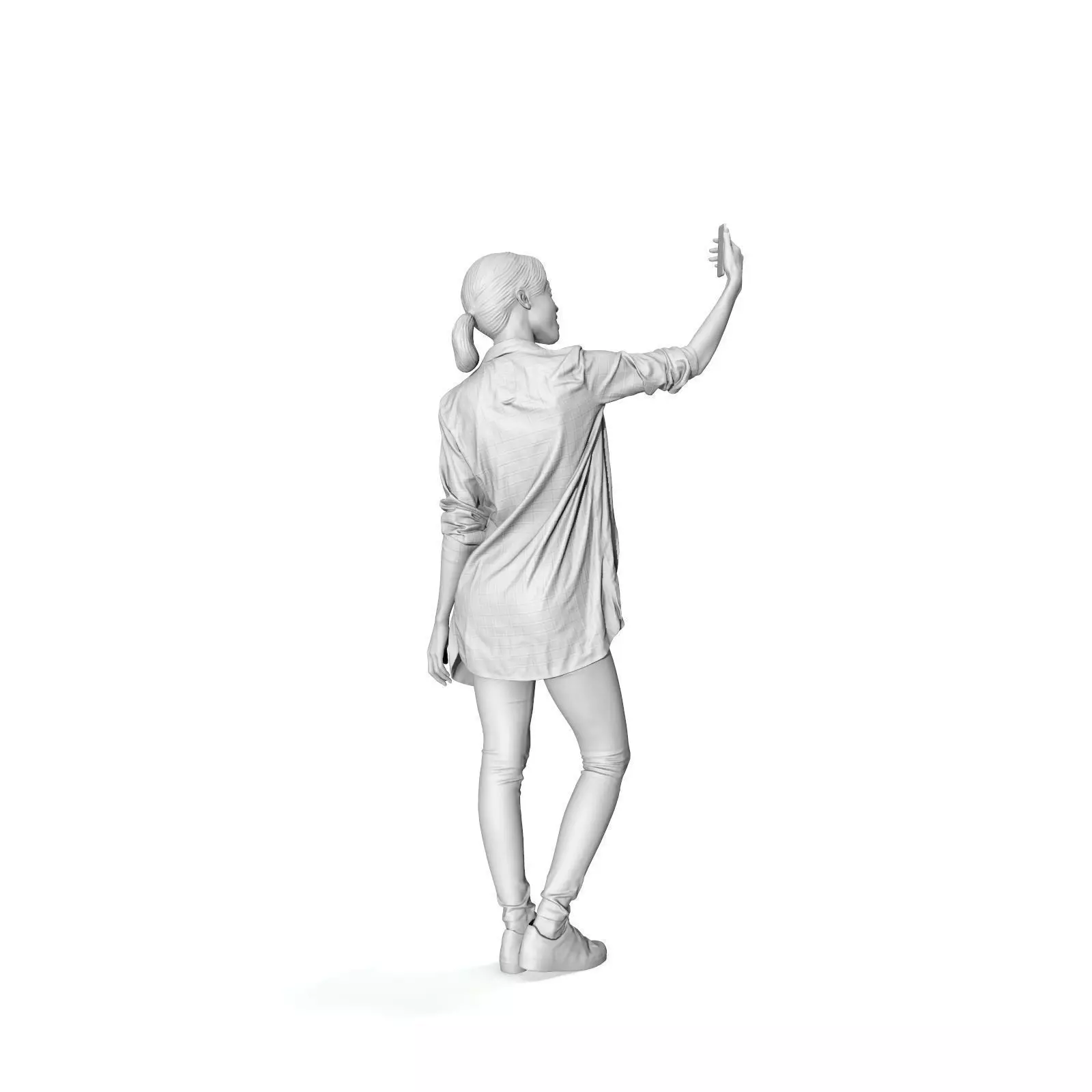 Smiling Woman Taking a Selfie  CWom0340-HD2-O02P01-S 3D Model 3D model_20