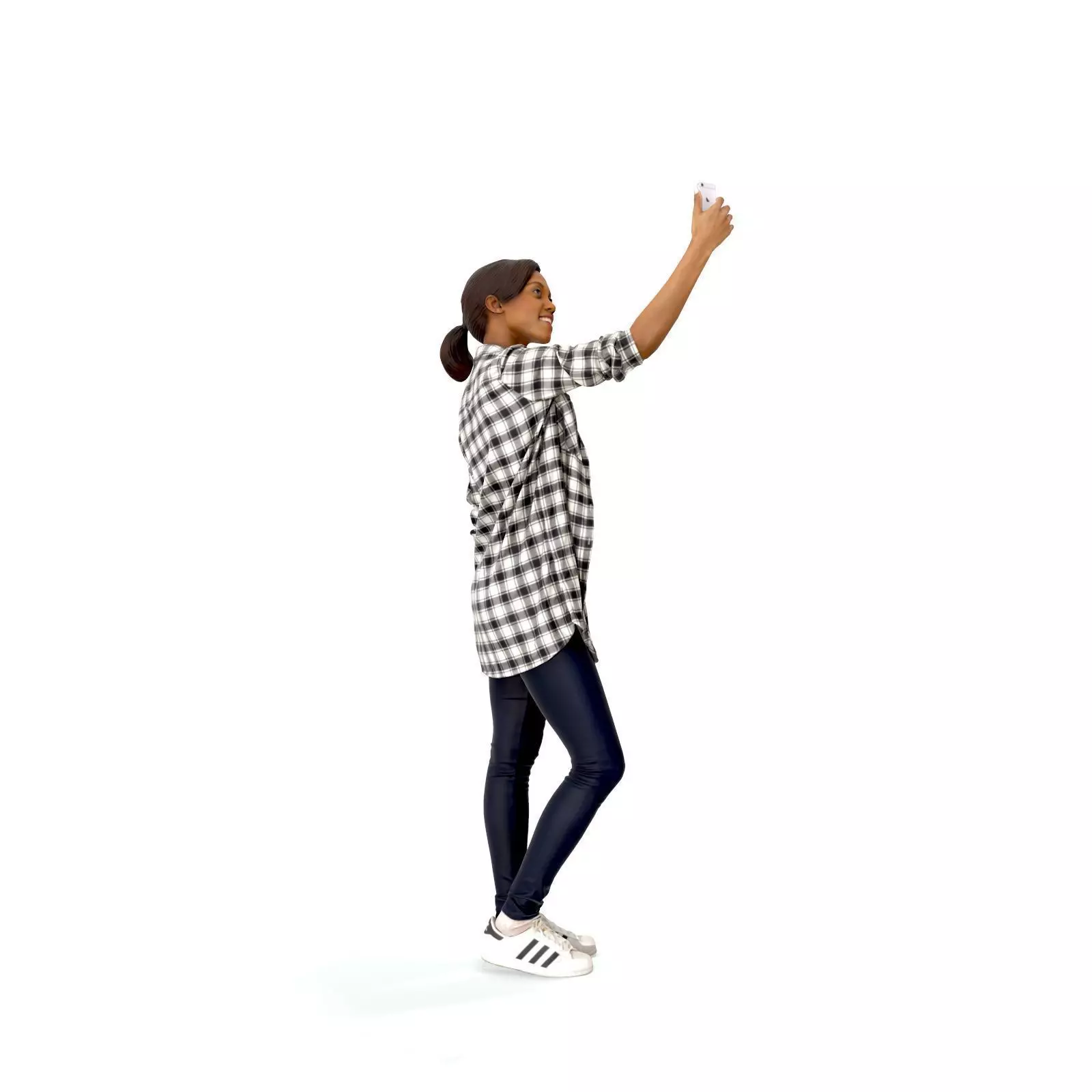 Smiling Woman Taking a Selfie  CWom0340-HD2-O02P01-S 3D Model 3D model_19