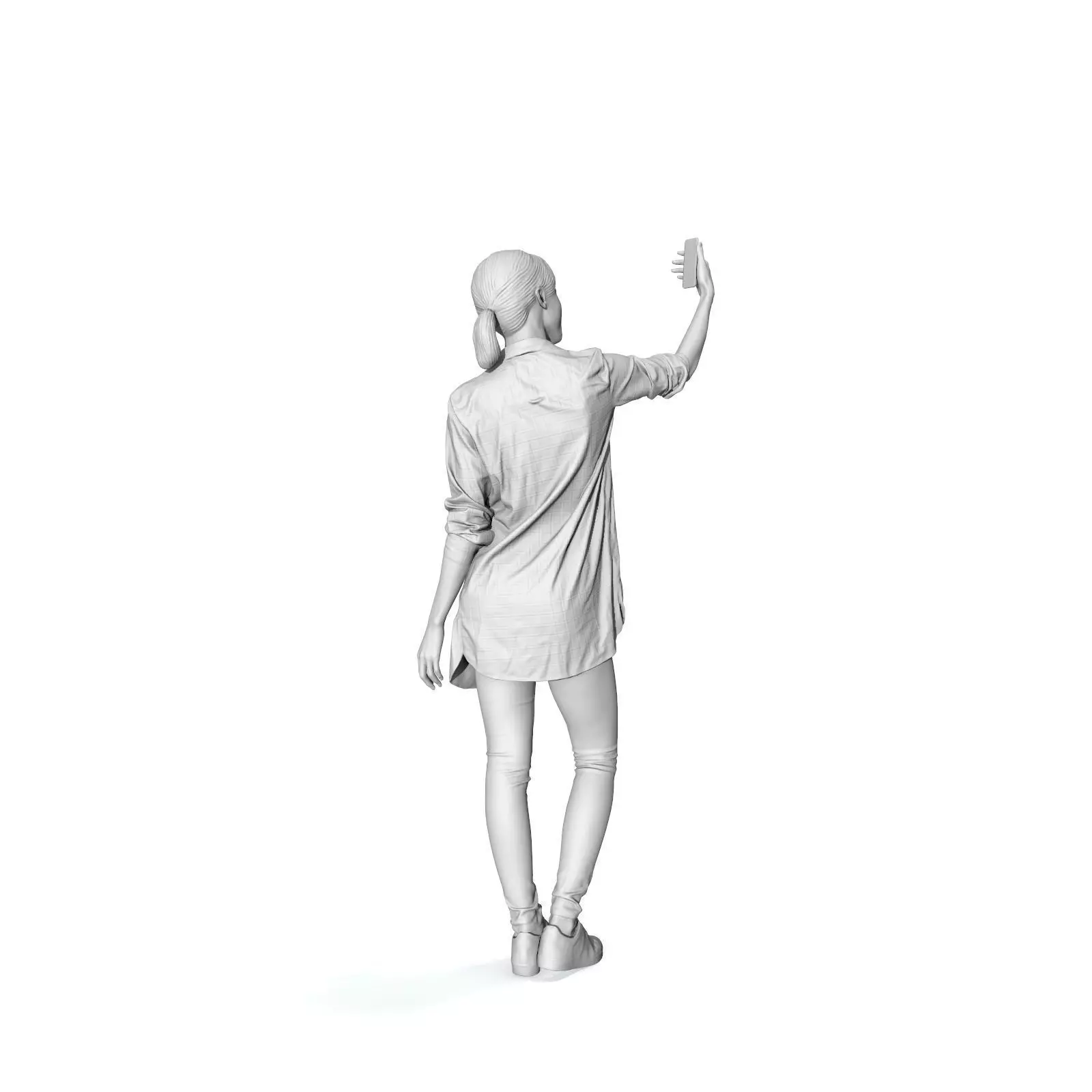 Smiling Woman Taking a Selfie  CWom0340-HD2-O02P01-S 3D Model 3D model_27